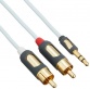 Signálový kabel Supra MP-CABLE MINI PLUG-2RCA - 2metry