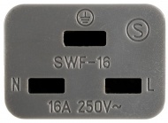 Síťový kabel Supra LoRad 2.5 CS-EU Silver Anniversary - 16A, délka 1m