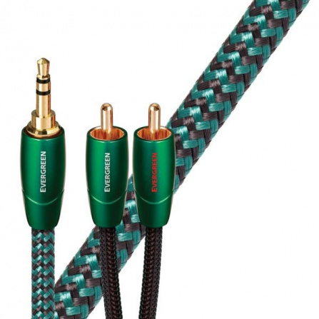 Audioquest Evergreen JR 1 m - audio kabel 3,5 mm jack samec - 2 x RCA