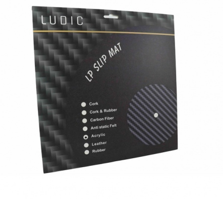 Ludic Acrylic LP Slip Mat - black