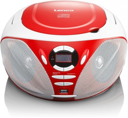 Přehrávač CD/MP3 Lenco SCD-39 USB červená